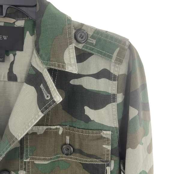 J. Crew NWOT 100% Cotton Green Camouflage Jacket. - Picture 5 of 8